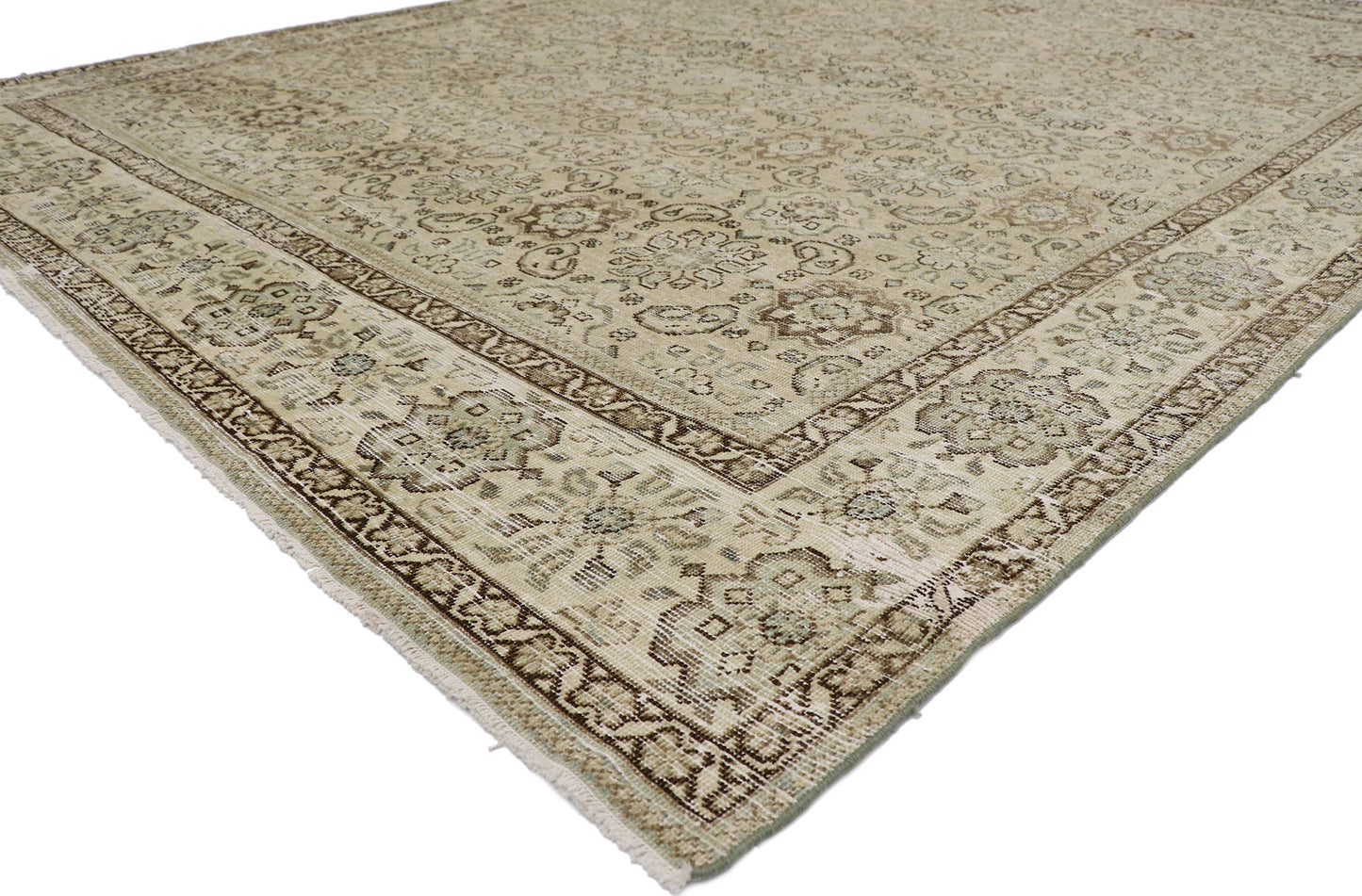9 x 12 Distressed Antique Persian Mahal Rug 60930