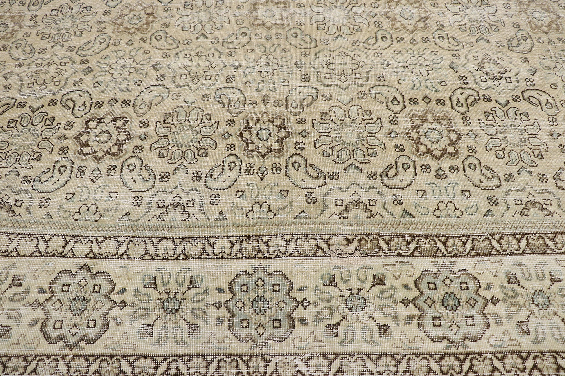 9 x 12 Distressed Antique Persian Mahal Rug 60930