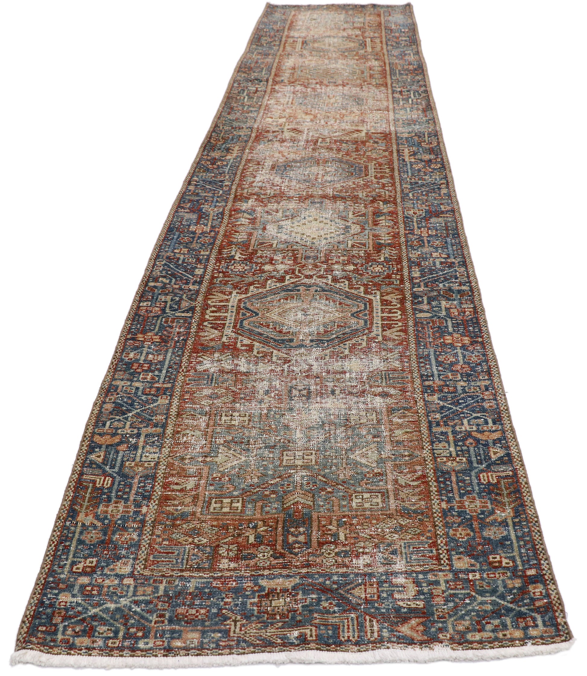 3 x 14 Antique Persian Heriz Runner 60933