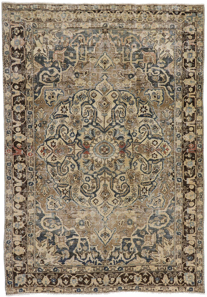 8 x 12 Antique Persian Heriz Rug 60935