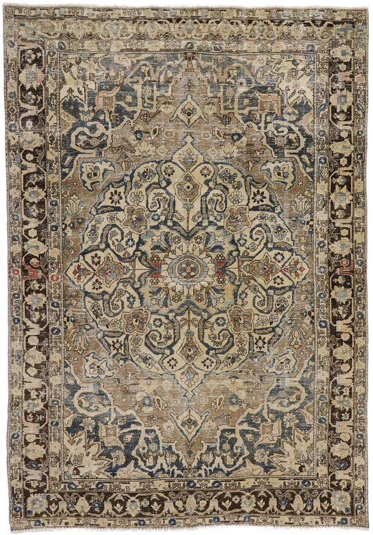 8 x 12 Antique Persian Heriz Rug 60935