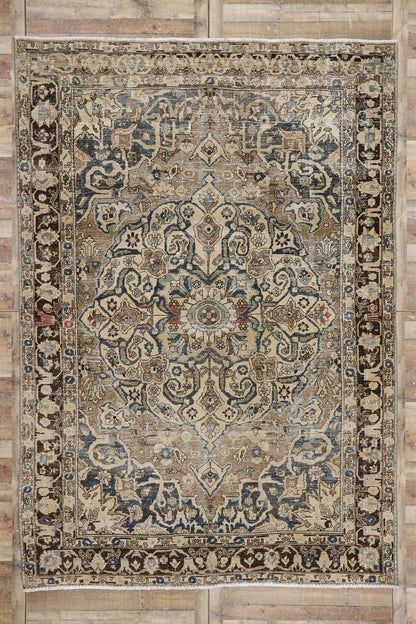 8 x 12 Antique Persian Heriz Rug 60935