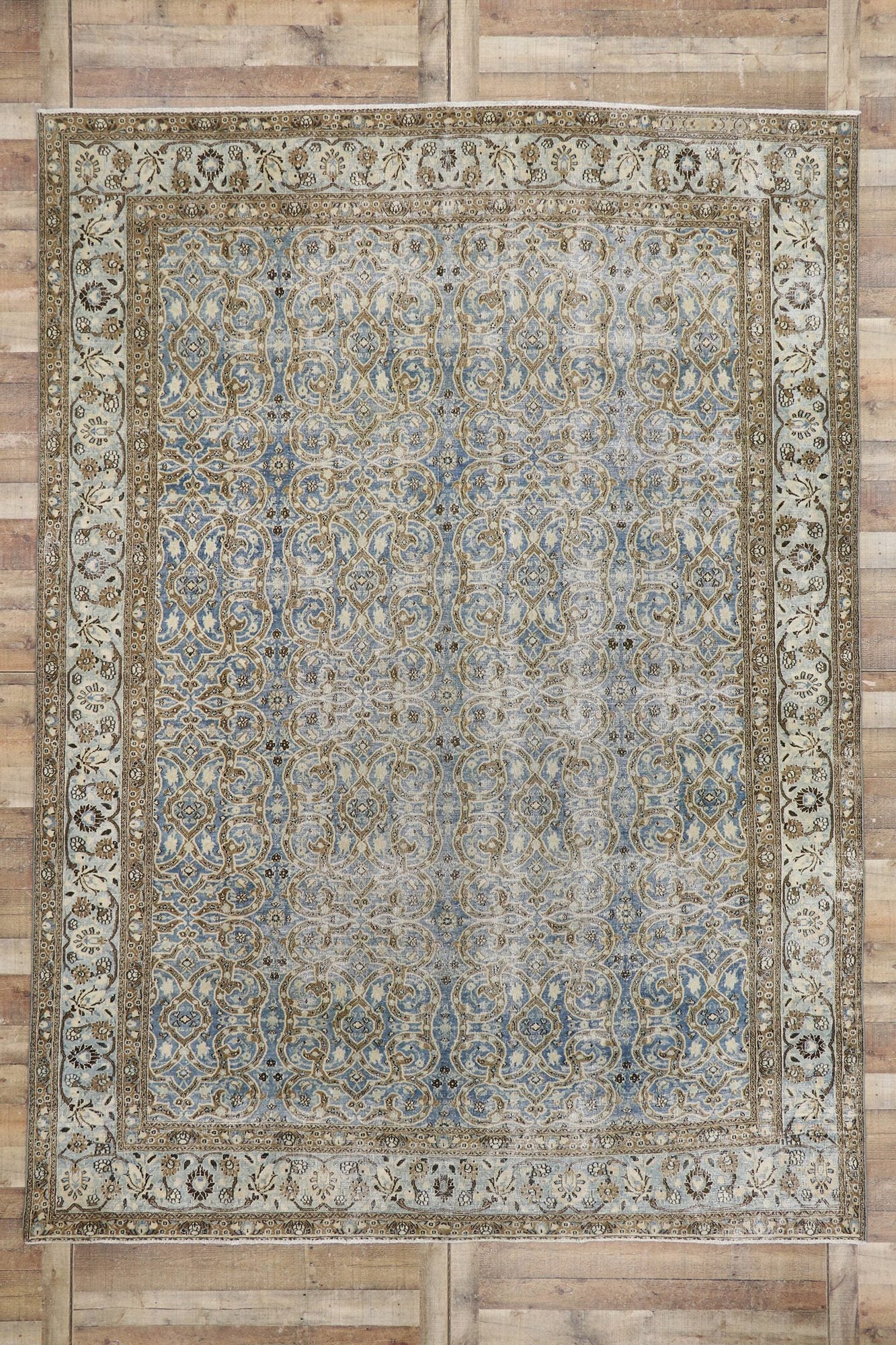 9 x 12 Antique Persian Mashhad Rug 60940