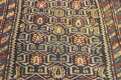 3 x 7 Antique Persian Azerbaijan Rug 60946