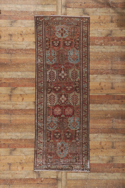 3 x 9 Antique Persian Bakhtiari Rug 60974