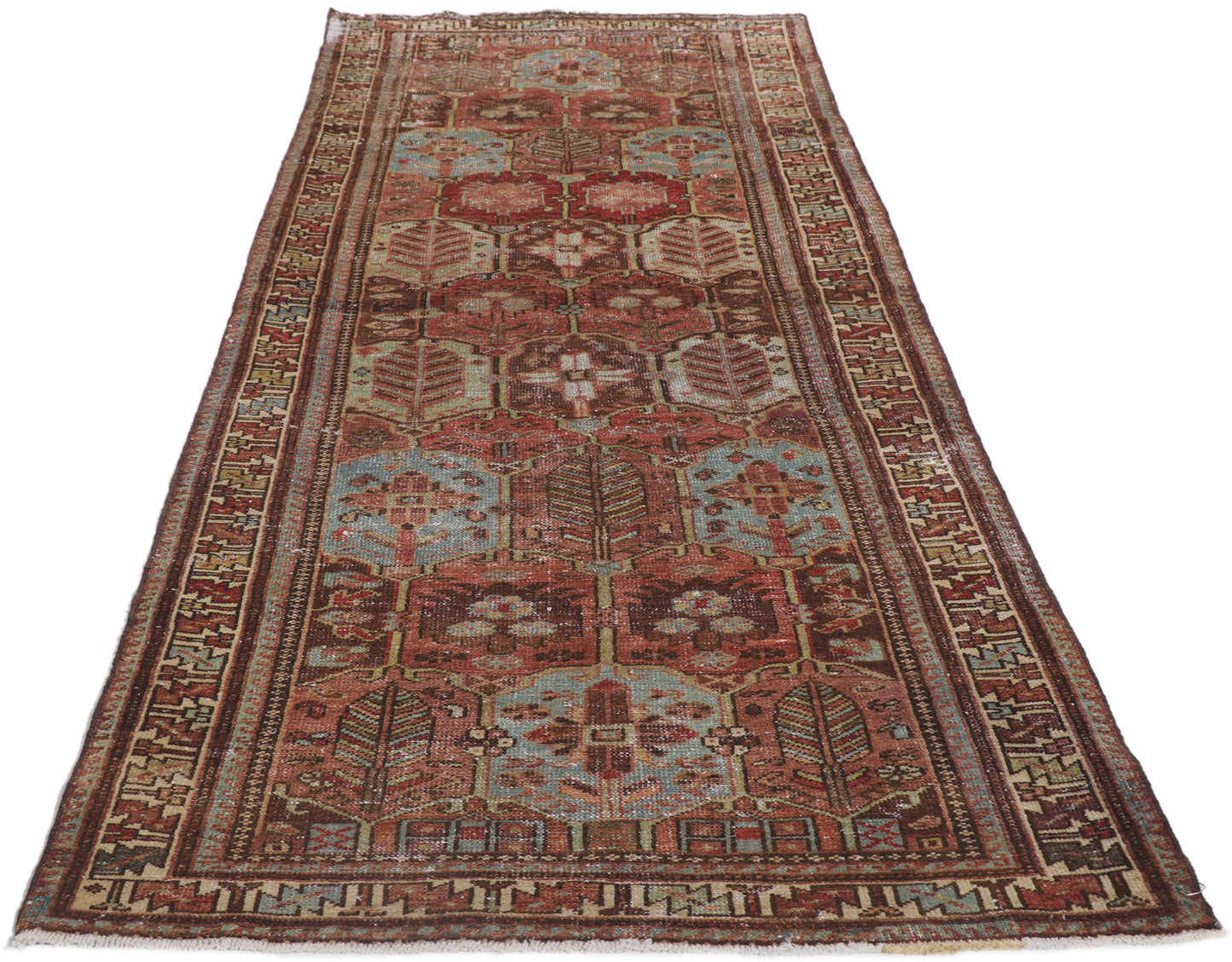 3 x 9 Antique Persian Bakhtiari Rug 60974