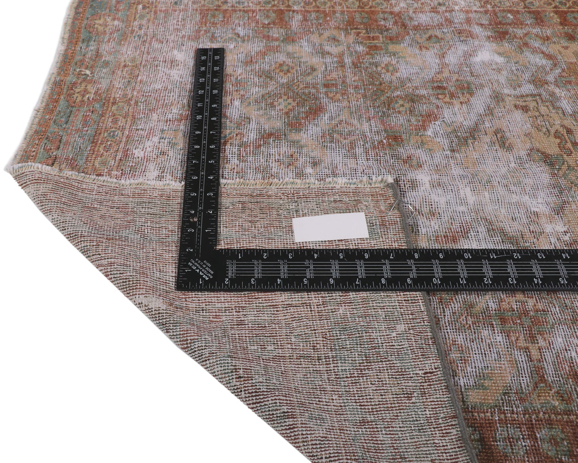 3 x 4 Distressed Antique Persian Mahal Rug 60976