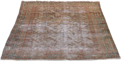 3 x 4 Distressed Antique Persian Mahal Rug 60976