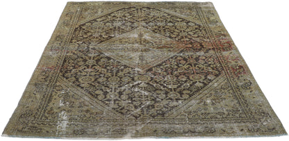 4 x 6 Distressed Antique Persian Mahal Rug 60977