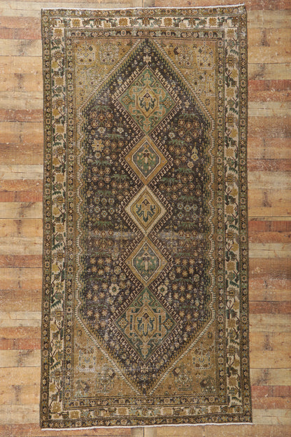 5 x 10 Distressed Antique Persian Malayer Gallery Rug 60981