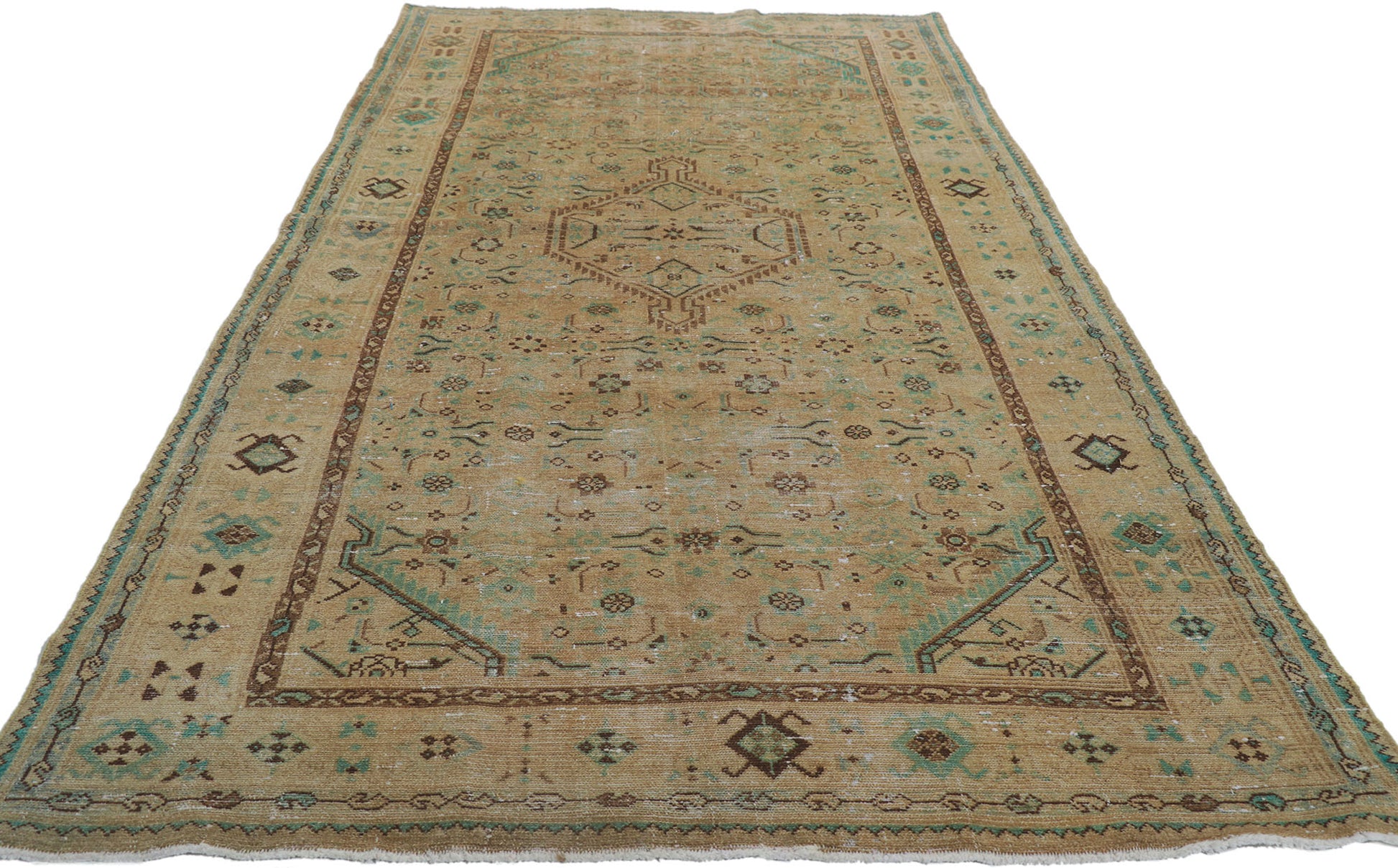 4 x 10 Vintage Persian Malayer Runner 60982