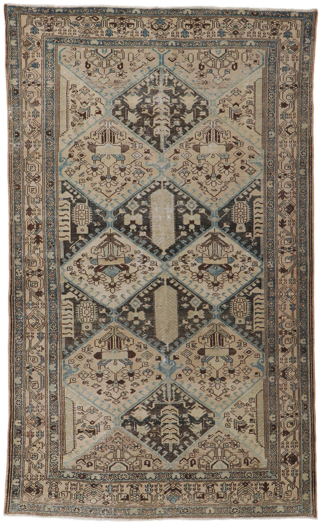 6 x 9 Distressed Antique Persian Malayer Rug 60983