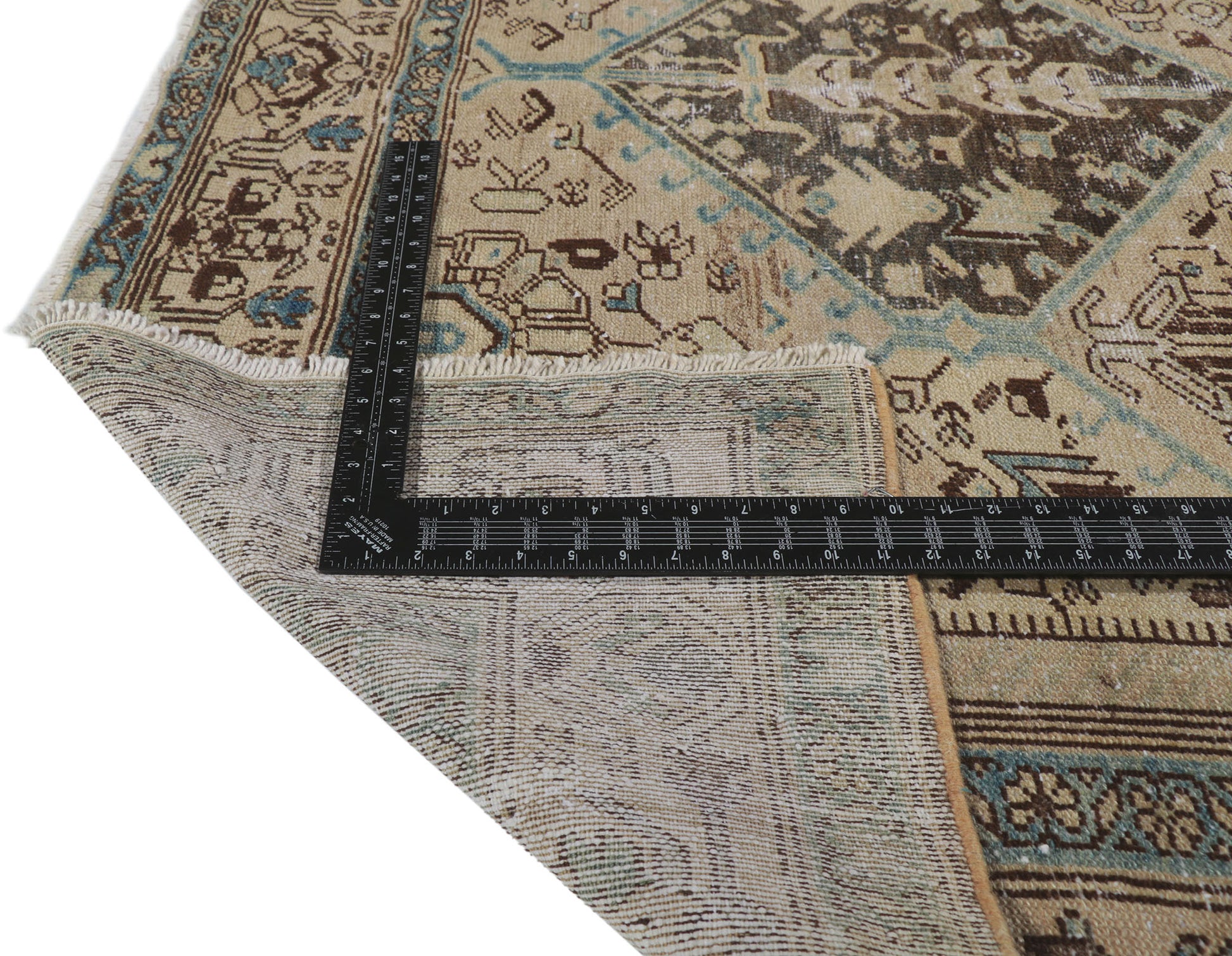 6 x 9 Distressed Antique Persian Malayer Rug 60983