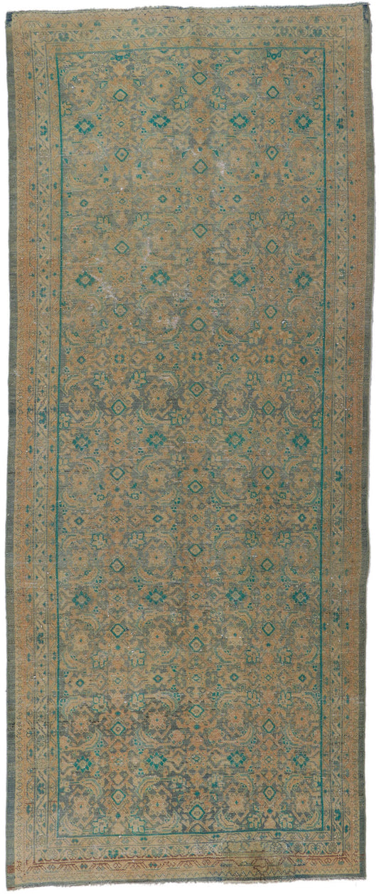 4 x 10 Vintage Persian Tabriz Runner 60985
