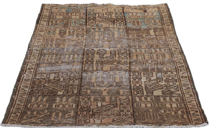 3 x 4 Vintage Persian Bakhtiari Rug 60986
