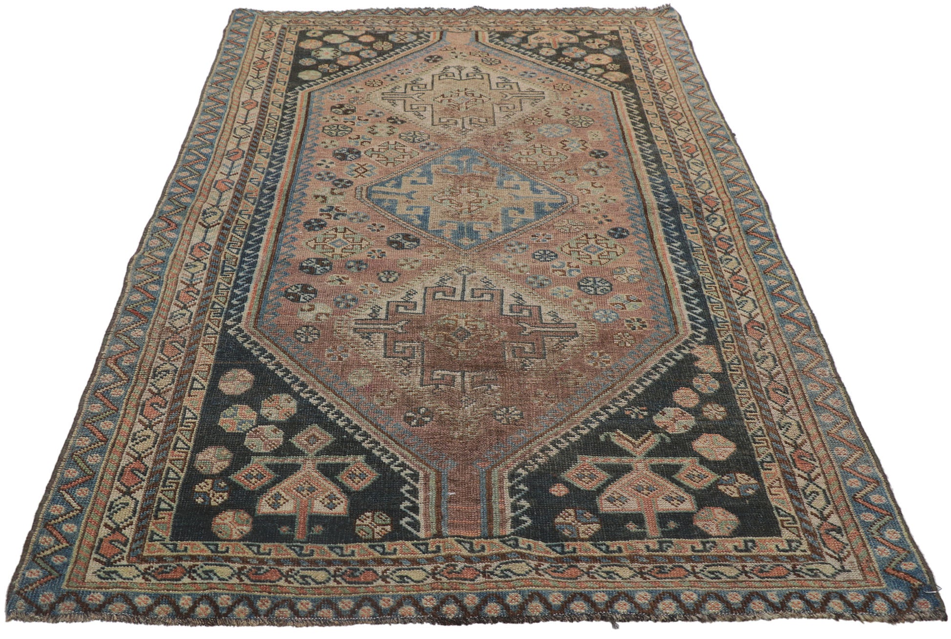 4 x 8 Antique Persian Shiraz Rug 60990