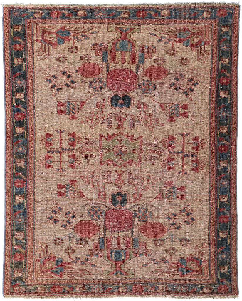 3 x 4 Antique-Worn Persian Qashqai Rug 61000