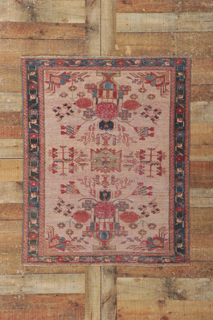 3 x 4 Antique-Worn Persian Qashqai Rug 61000