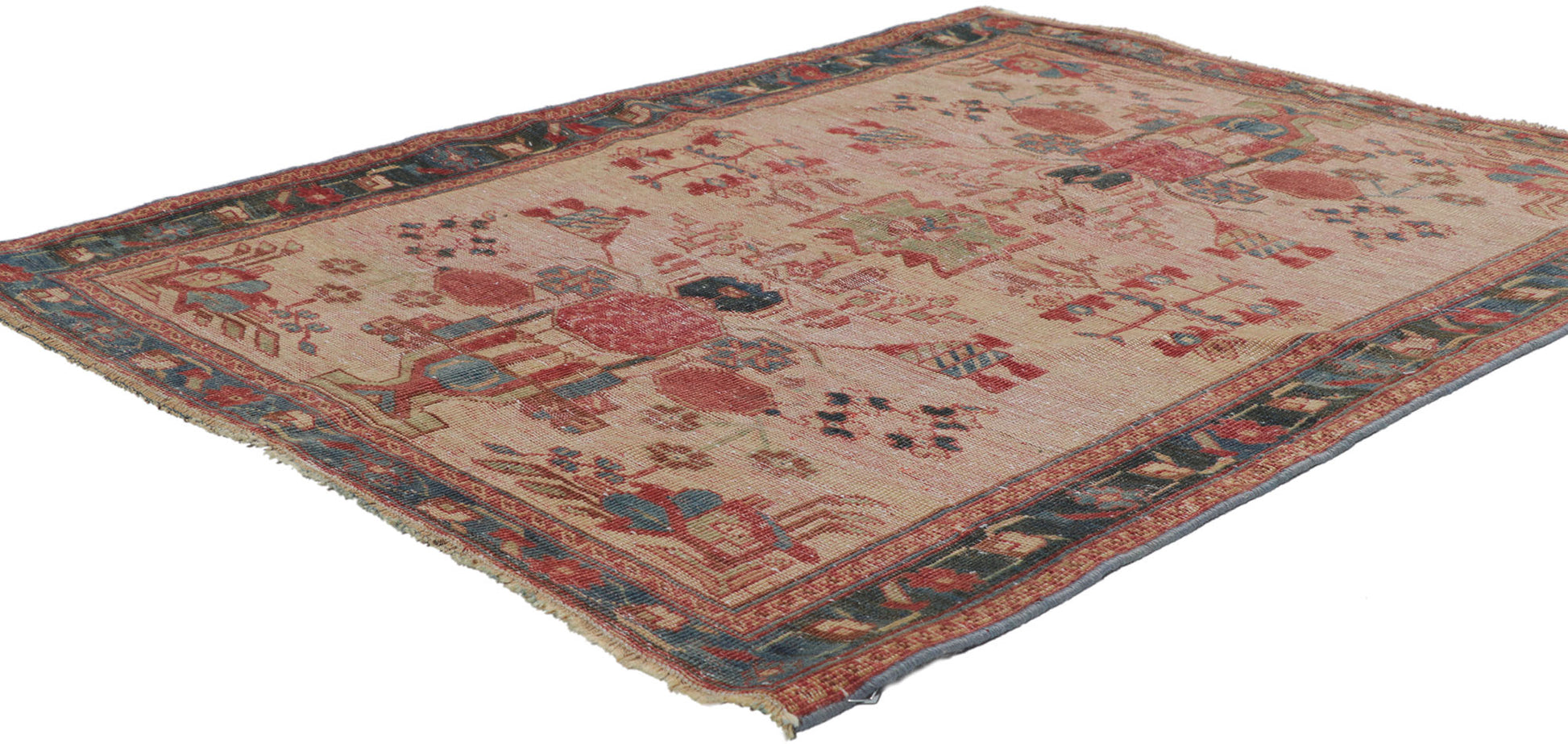 3 x 4 Antique-Worn Persian Qashqai Rug 61000