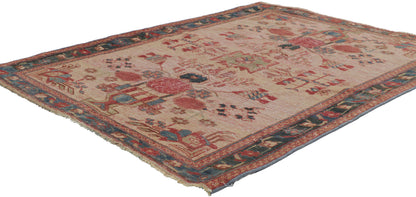 3 x 4 Antique-Worn Persian Qashqai Rug 61000