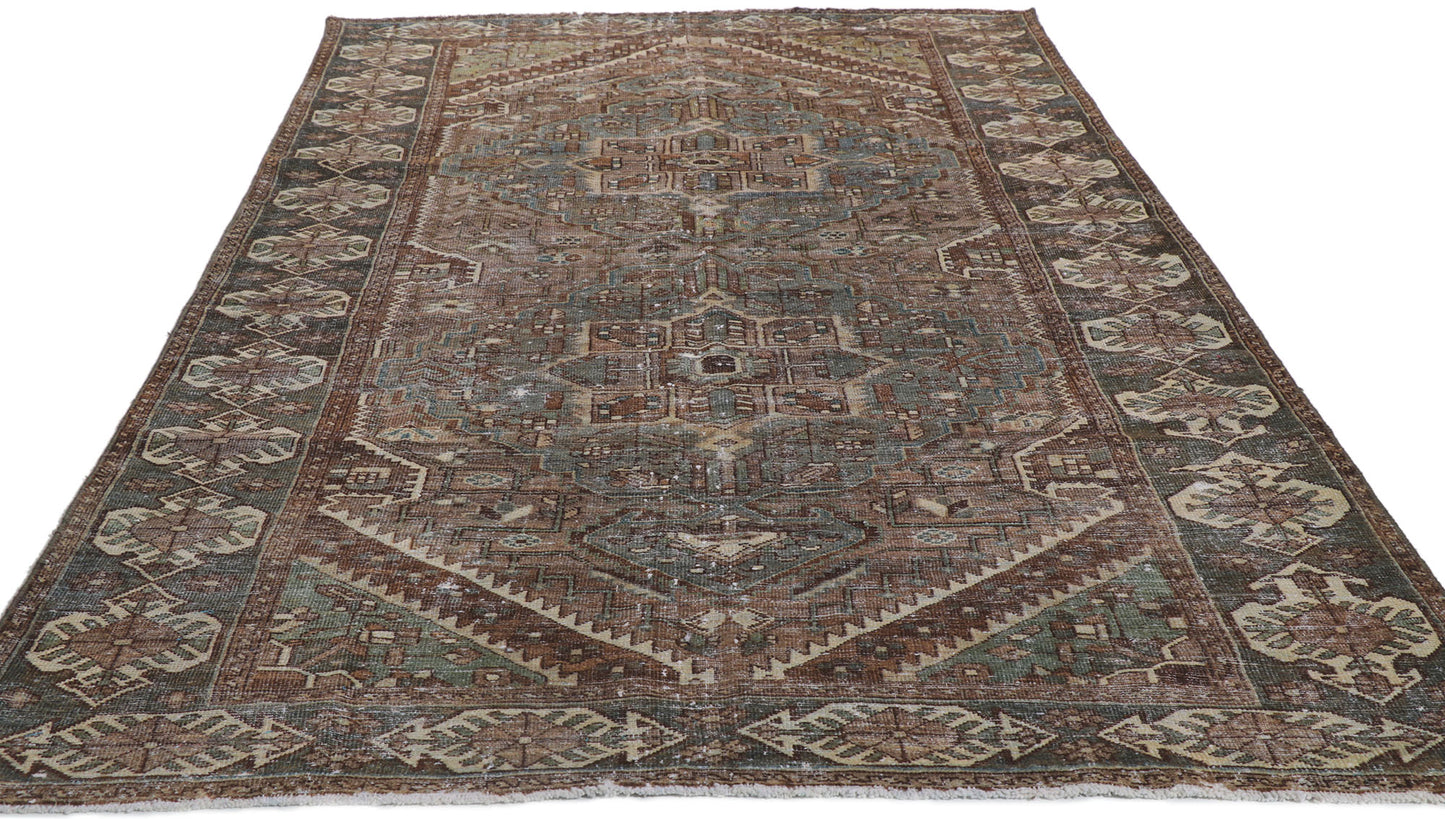 5 x 10 Antique Persian Bakhtiari Rug 61003