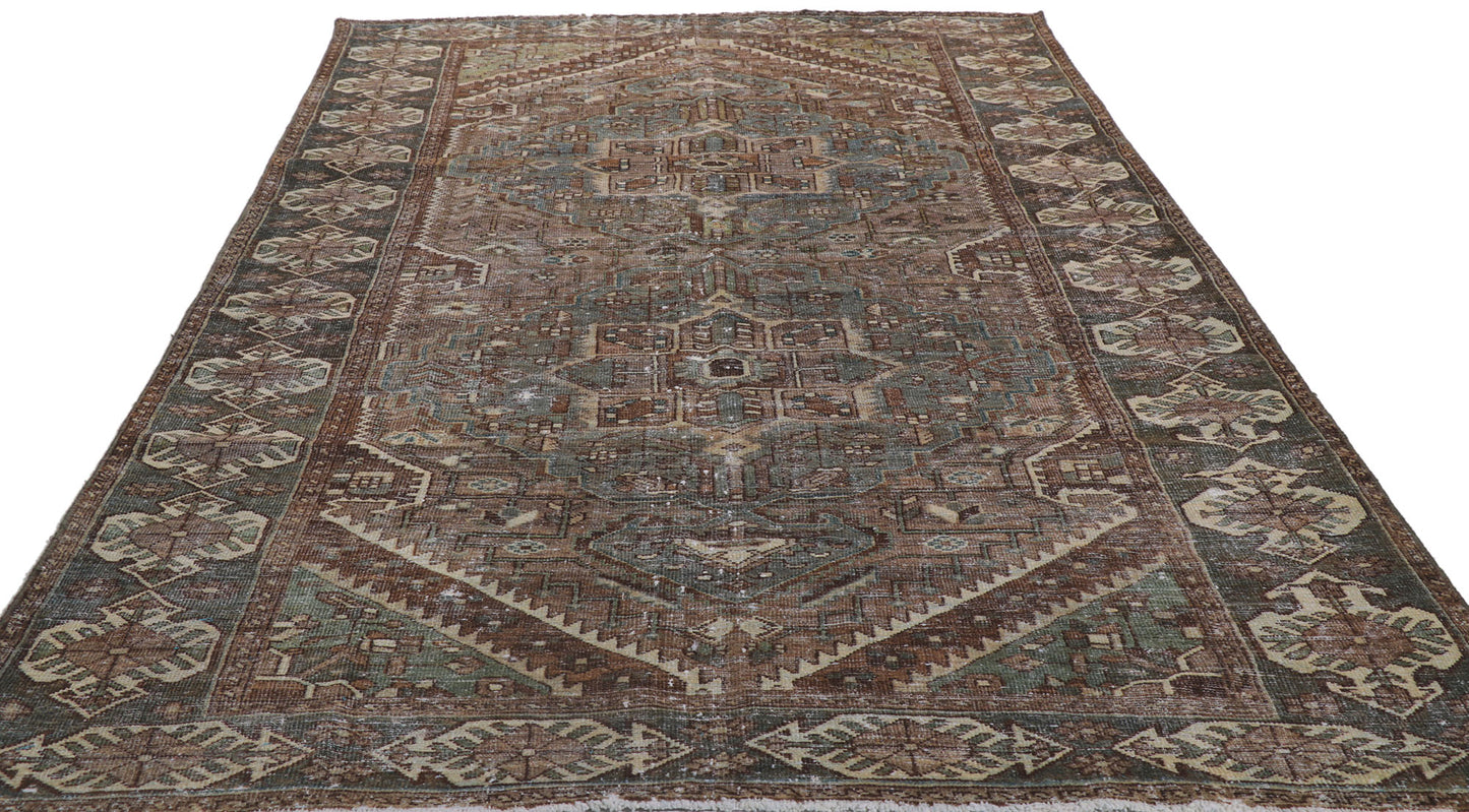 5 x 10 Antique Persian Bakhtiari Rug 61003