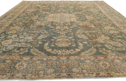 10 x 13 Distressed Antique Persian Tabriz Rug 61021