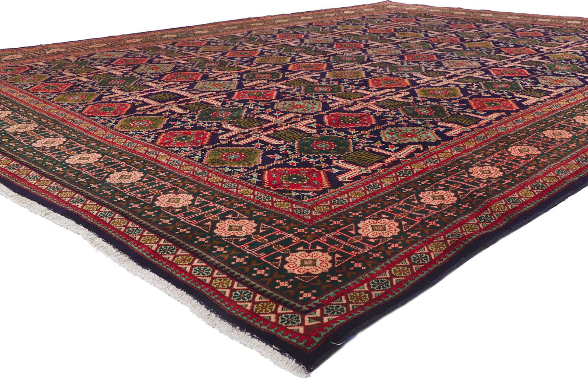 10 x 13 Vintage Persian Tabriz Rug 61023