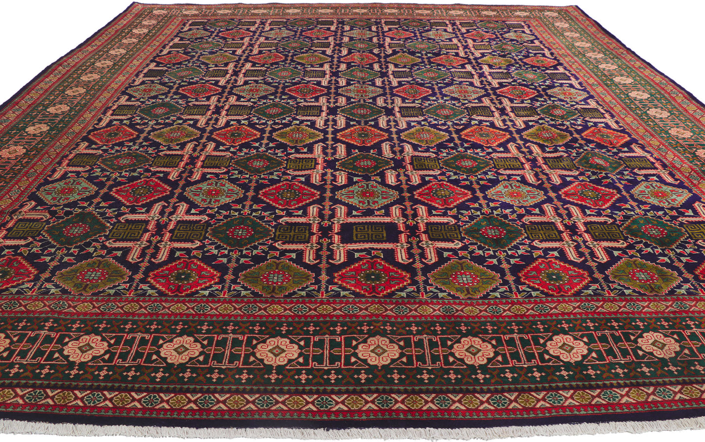 10 x 13 Vintage Persian Tabriz Rug 61023