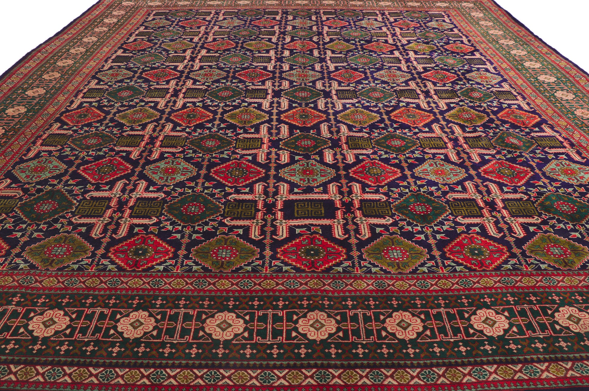 10 x 13 Vintage Persian Tabriz Rug 61023