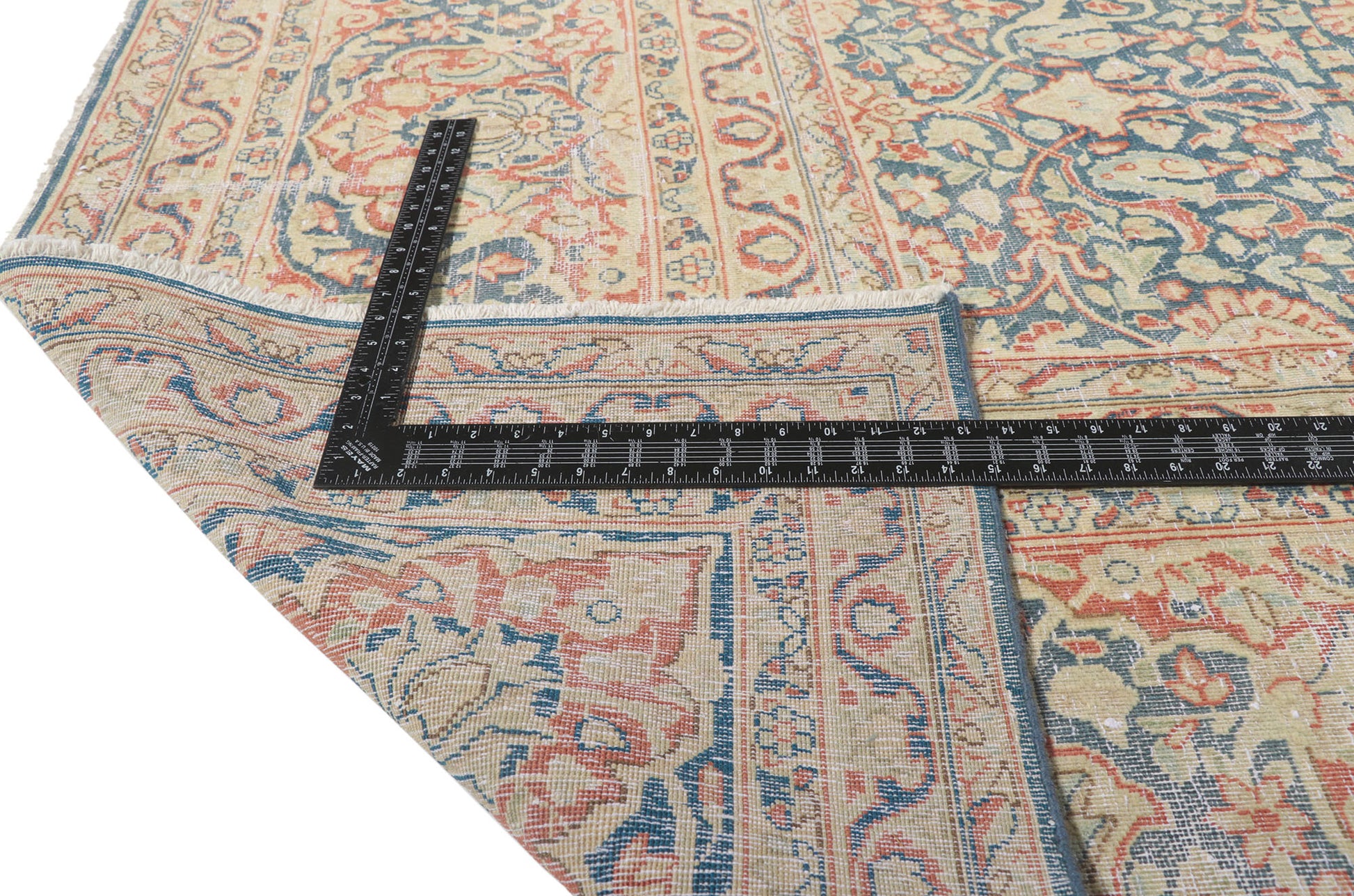 11 x 16 Antique-Worn Persian Kerman Rug 61024