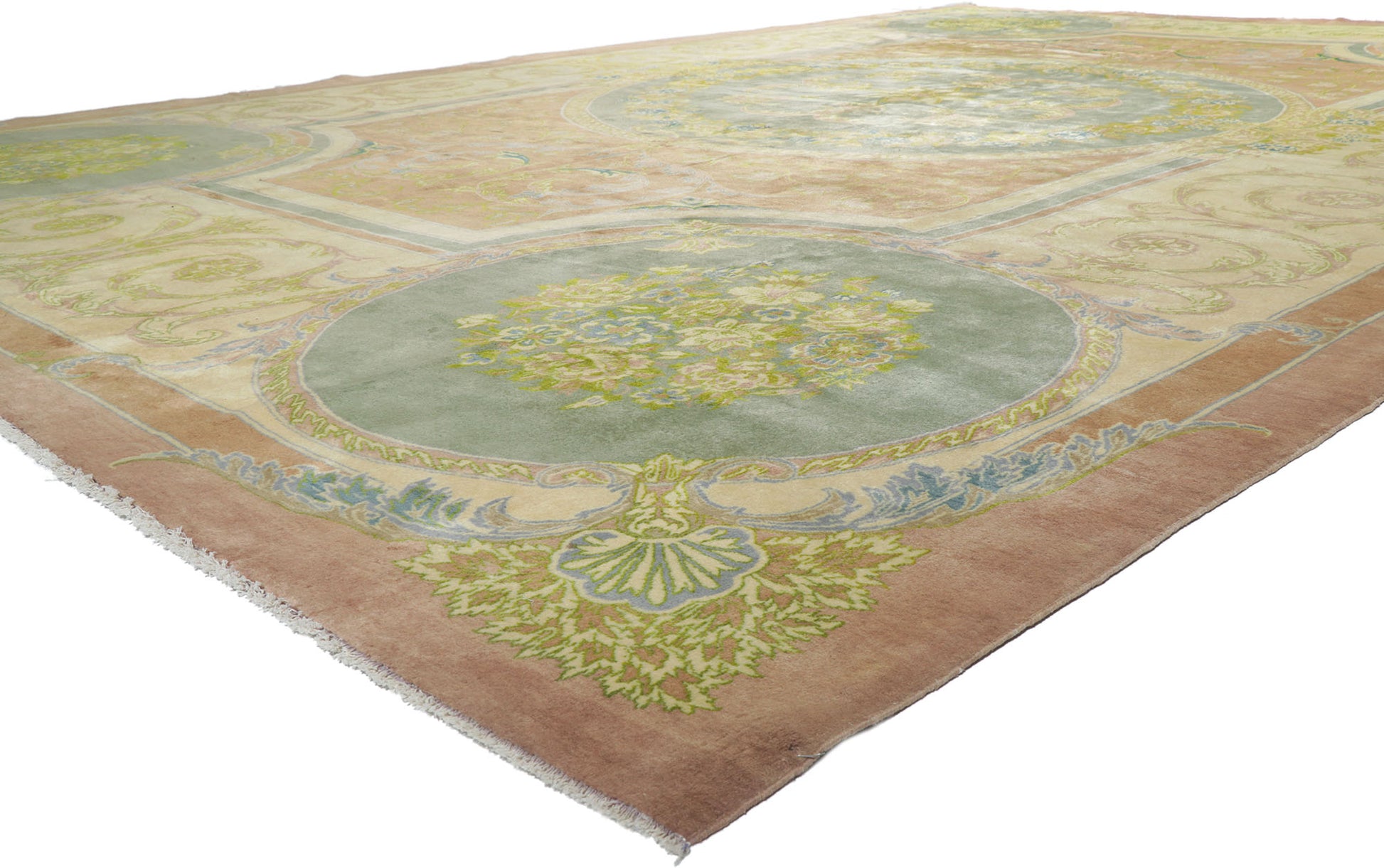 13 x 20 Vintage Persian Isfahan Rug 61025