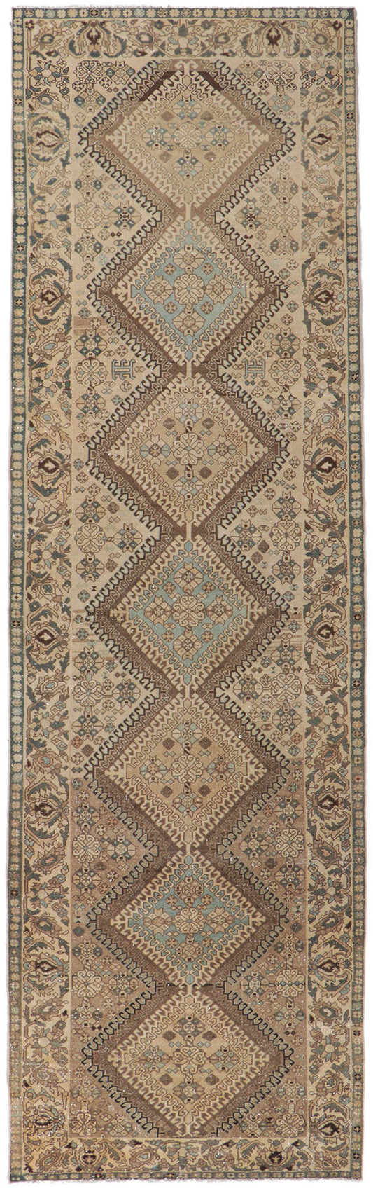 4 x 13 Vintage Persian Hamadan Rug 61026