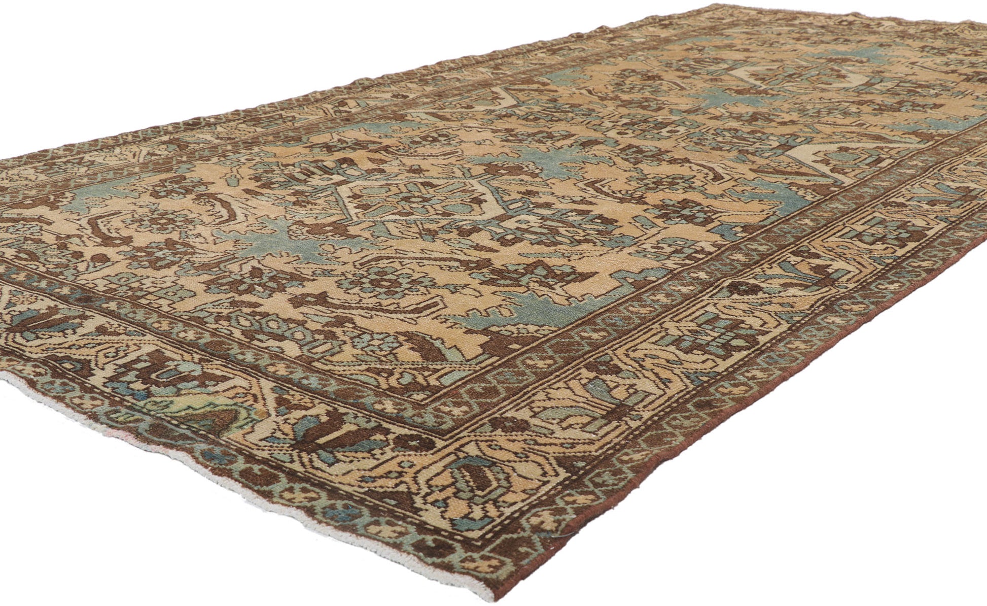 5 x 10 Vintage Persian Bakhtiari Rug 61029