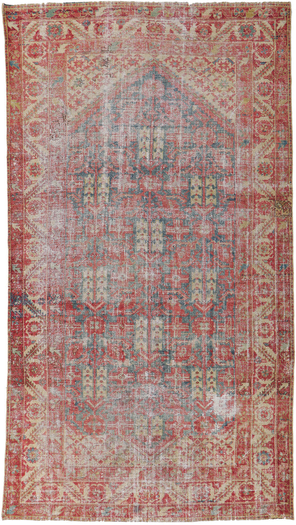 5 x 9 Distressed Antique Persian Malayer Rug 61031