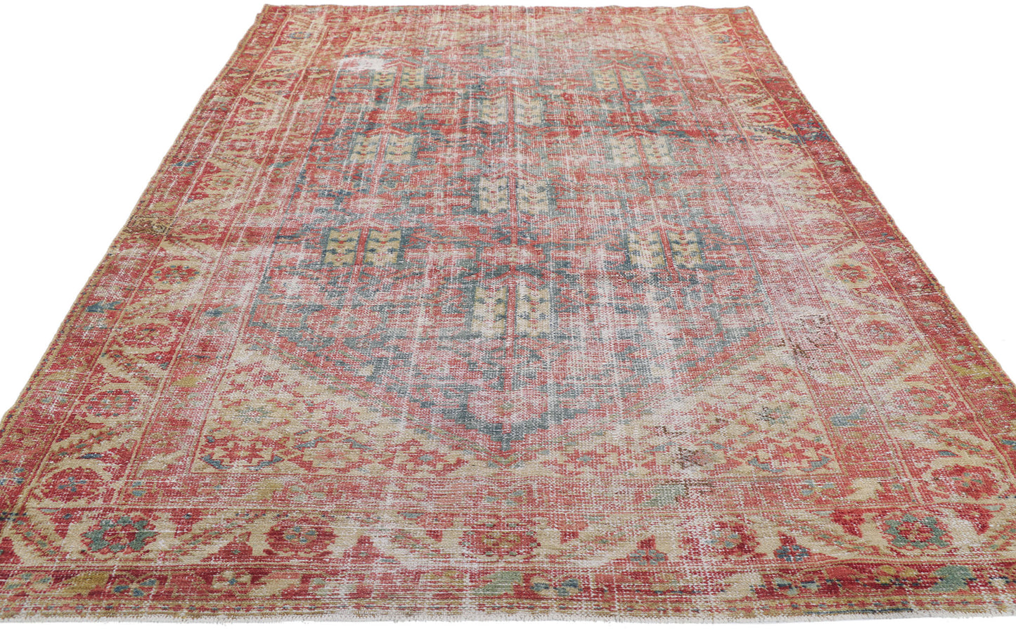 5 x 9 Distressed Antique Persian Malayer Rug 61031