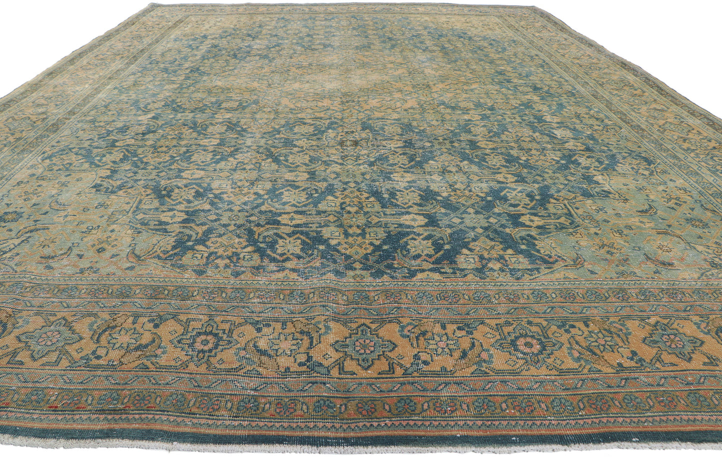 10 x 14 Vintage Persian Tabriz Rug 61076