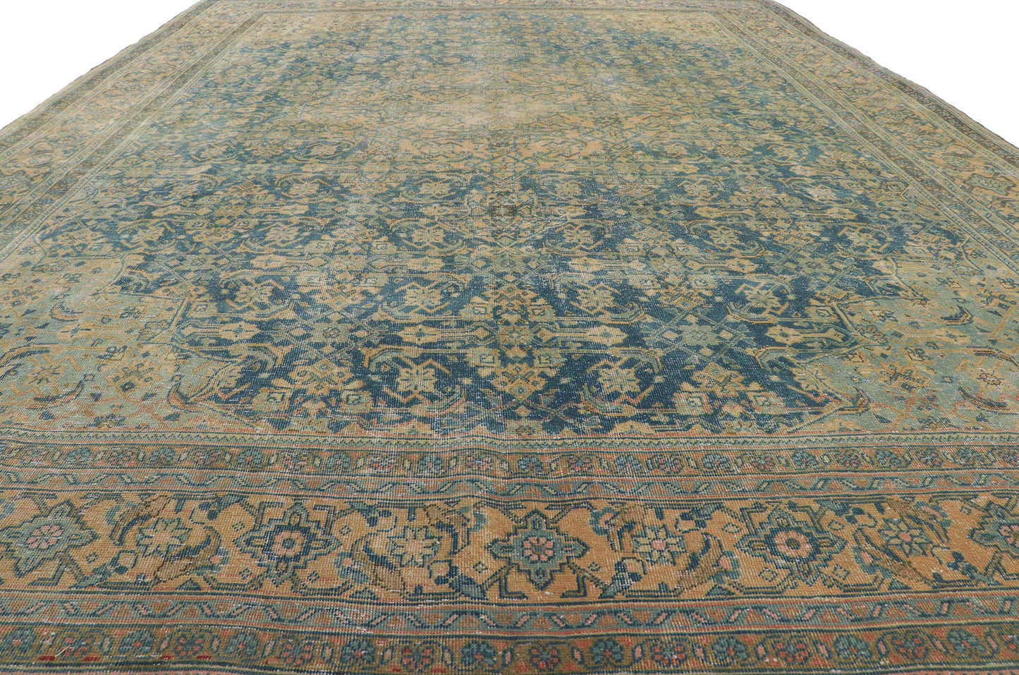 10 x 14 Vintage Persian Tabriz Rug 61076