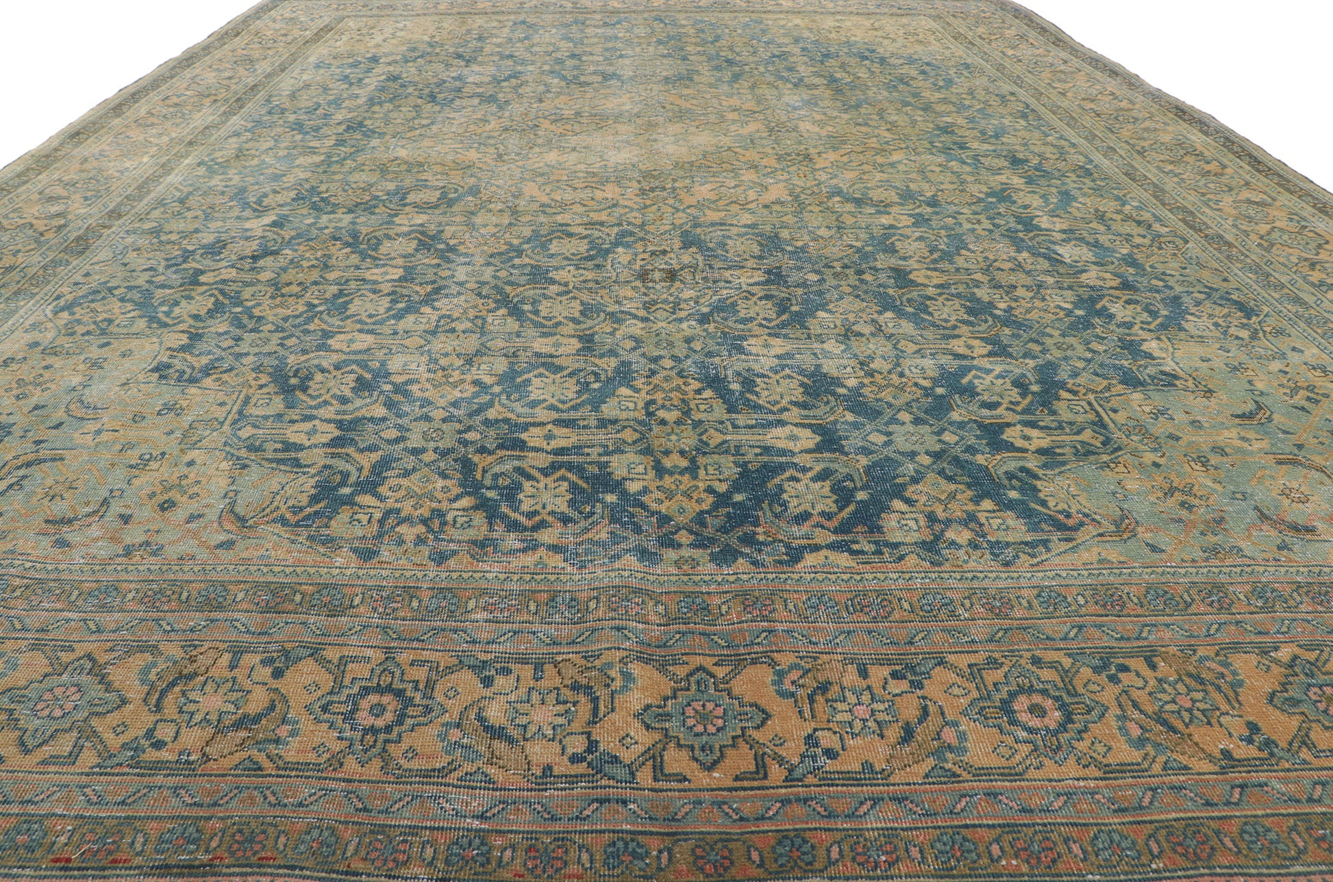 10 x 14 Vintage Persian Tabriz Rug 61076
