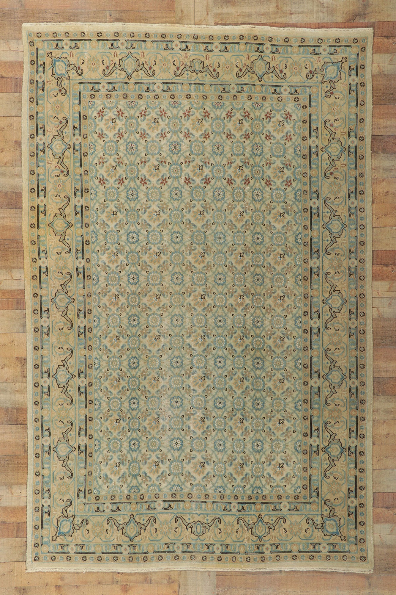 6 x 10 Antique Persian Mashhad Rug 51543