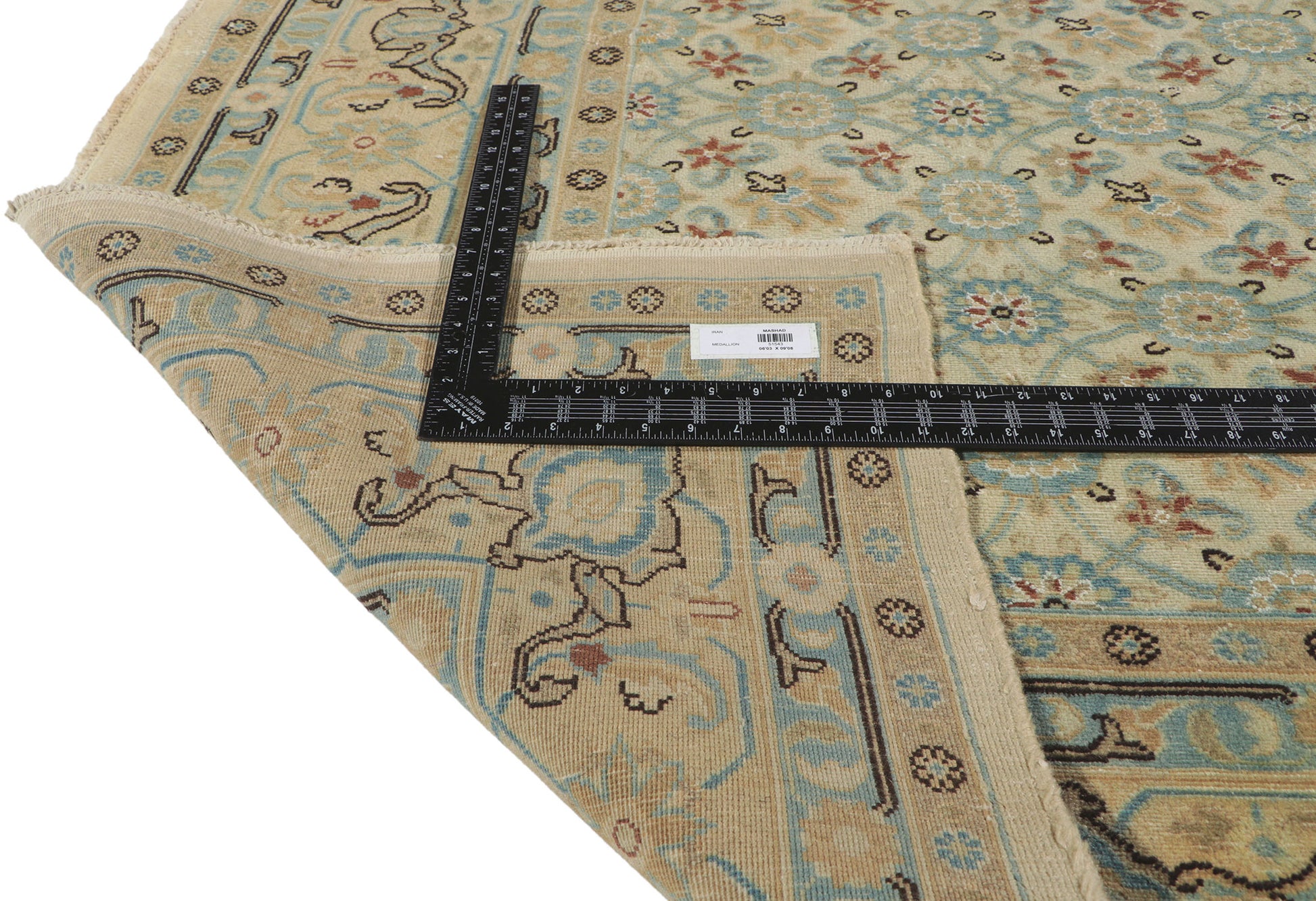 6 x 10 Antique Persian Mashhad Rug 51543
