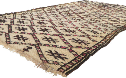 6 x 10 Vintage Moroccan Beni Ourain Rug 78366