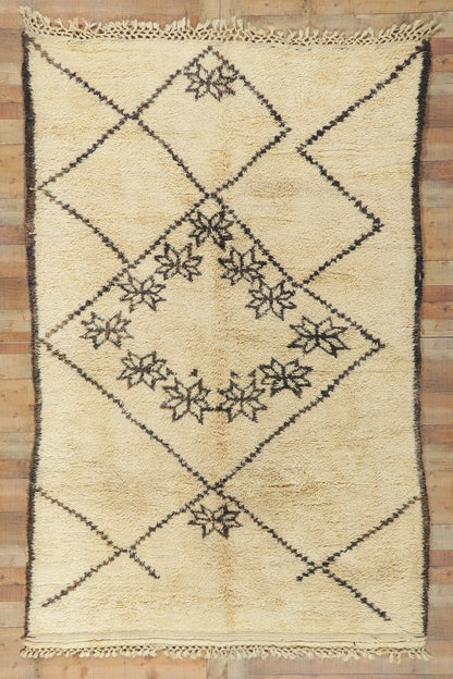 6 x 10 Vintage Moroccan Beni Ourain Rug 78369