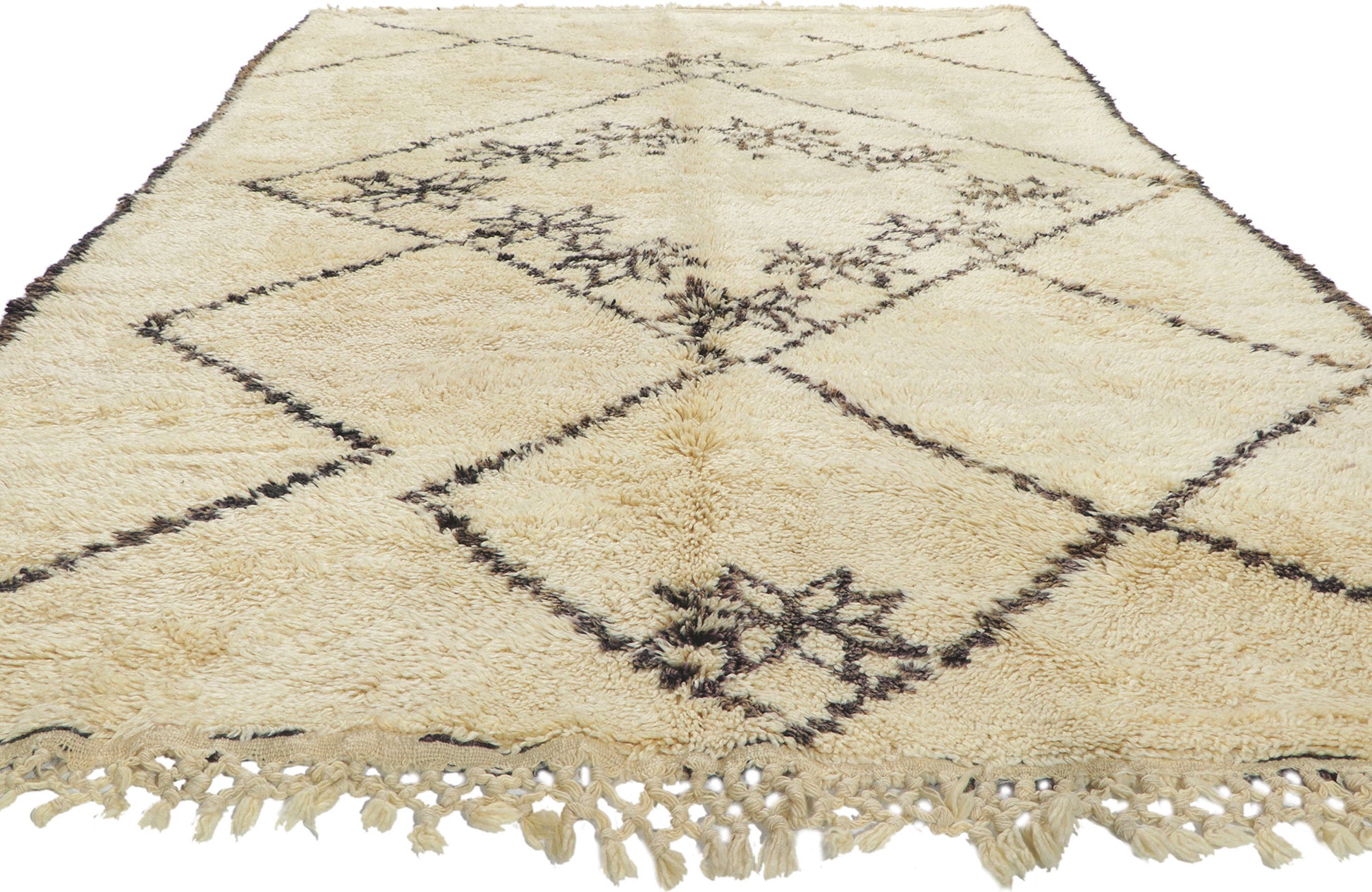 6 x 10 Vintage Moroccan Beni Ourain Rug 78369