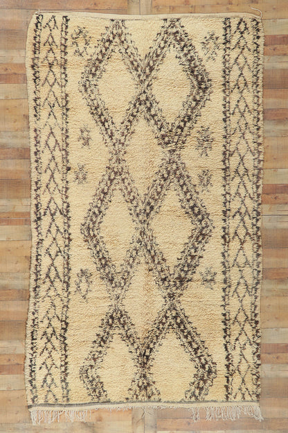 6 x 10 Vintage Moroccan Beni Ourain Rug 78373