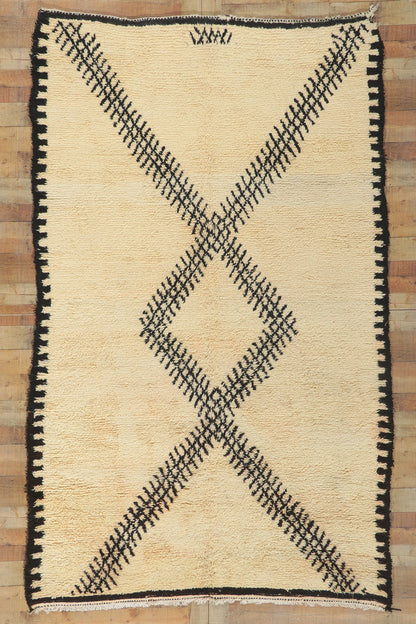 6 x 10 Vintage Moroccan Beni Ourain Rug 78380