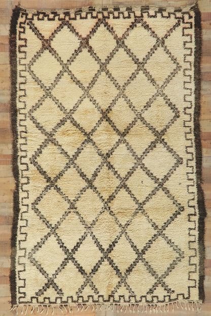 6 x 10 Vintage Moroccan Beni Ourain Rug 78381