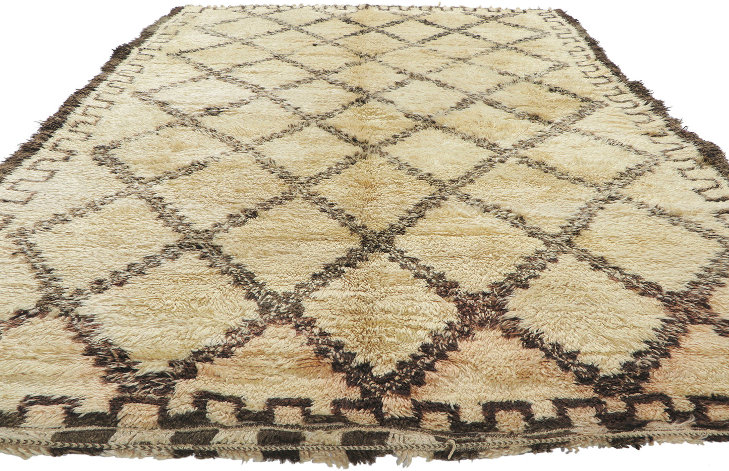 6 x 10 Vintage Moroccan Beni Ourain Rug 78381