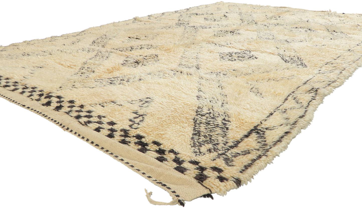 6 x 10 Vintage Moroccan Beni Ourain Rug 78384