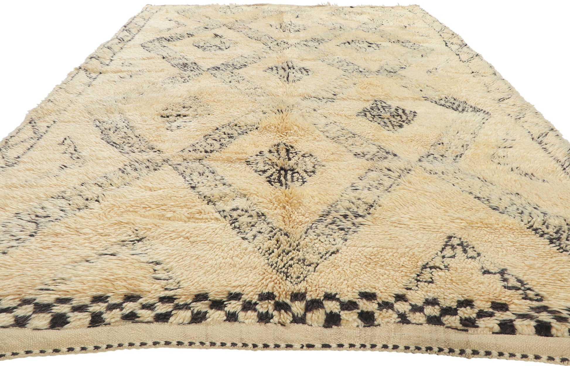 6 x 10 Vintage Moroccan Beni Ourain Rug 78384